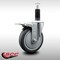 Service Caster 5'' SS Thermoplastic Rubber Swivel 1-1/8'' Expanding Stem Caster Total Lock Brake SCC-SSEXTTL20S514-TPRB-118 - alternate 2